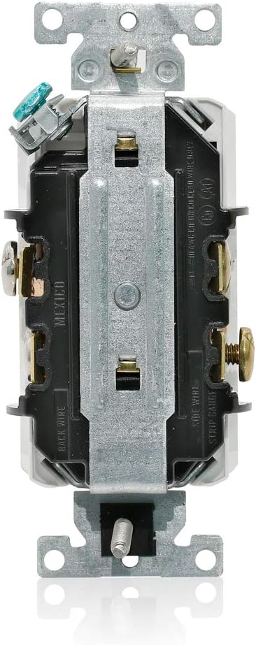 Leviton 8300-OIG 20-Amp, 125V, Narrow Body Duplex Receptacle, Straight Blade, Hospital Grade, Isolated Ground, Orange...
