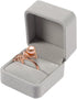 Juvale 6-Pack Velvet Ring Boxes Bulk - Grey, 2.5 x 1.7 x 2 in - Individual Ring Holder for Jewelry Gift, Wedding & Engagement - Soft Interior Lini...