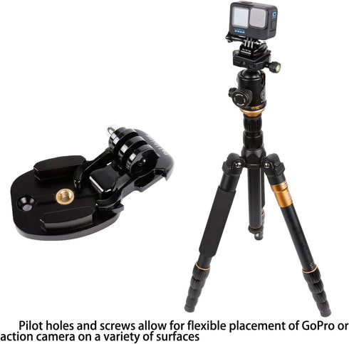 PellKing 1/4 Tripod/Monopod Adapter Mount Compatible with GoPro Hero 12 11 10 9 8 7 6 5 Camera, AKASO, Insta360,DJI Osmo Action 2 3 4 CNC Quick Re...