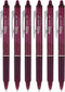 Pilot FriXion Ball Clicker Retractable Erasable Gel Pen, Fine Point, 0.7mm, Burgundy Ink, 6 Count...