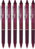 Pilot FriXion Ball Clicker Retractable Erasable Gel Pen, Fine Point, 0.7mm, Burgundy Ink, 6 Count...