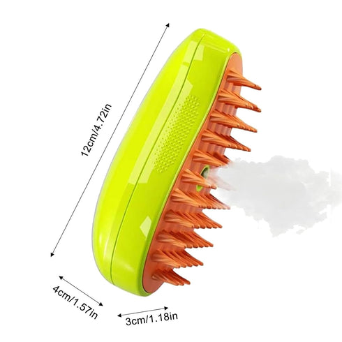 3 in 1 Steamy Pet Brush for Dogs Cats Shedding,Pet Spray Hair Removal Comb, Misting Misty Cat Bath Brush Steaming for Grooming (Green)...