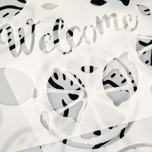 Lemon Stencils, 5 Pcs Summer Painting Stencils for Farmhouse Wood Signs Welcome Lemon Reusable Mylar Template for Pillows Wall Scrapbook Card Maki...