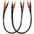 CESS-037-2f Banana Plug Male to Male Speaker Cable 12 Gauge 680 Strand Count Silicone Soft Wire, 2 Cables (2 FEET)...