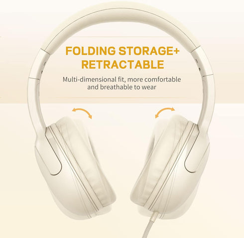 LORELEI E5 Wired Headphones for Kids Foldable & 3.5mm Jack Tangle Free Nylon Wire Stereo On Ear Headsets for Kids/Children/School/Tablet/Ipad/Kidd...