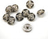 20 pcs Faux Pearls Inlaid Retro Pattern Enamel Openwork Metal Shank Sewing Buttons - 18mm - 23/32"...