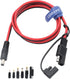 COMeap SAE to DC Adapter for Jackery Solar Panel, 3.31ft (1.01m) SAE to DC5521 Male Connector Cable with SAE Polarity Reverse Adapter DC8/6.5/5.5/...