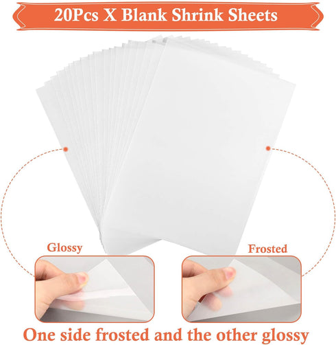 cridoz 162 Shrinky Sheets Keychain kit, Including 20 Sheets Shrinky Plastic Paper, Tassels, Keychain Clip, Split Key Rings, Key Rings with Chain, ...