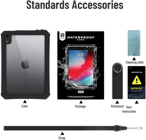 for iPad Mini 6 Case - Waterproof Case for iPad Mini 6th Generation 2021 8.3 Inch Shockproof Full Body Protection 6th Gen iPad Mini 6 Tablet Case ...