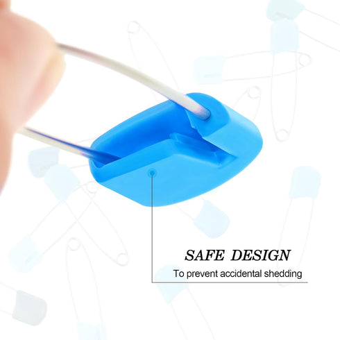 50 Pieces Diaper Pins Safety 2.2 Inch Plastic Head Cloth Diaper Nappy Pins with Locking Closures Stainless Steel with Velvet Bag(Blue)...