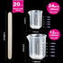 LEOBRO 36 PCS Resin Mixing Cups, 12PCS 100ML Plastic Measuring Cups for Resin, 24PCS 50ML Paint Mixing Cups, with Craft Sticks, Plastic Beakers, L...