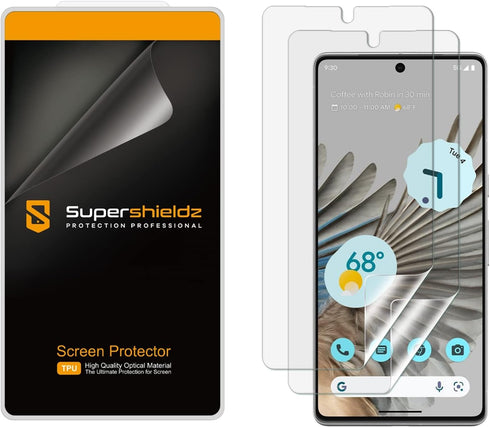Supershieldz (2 Pack) Designed for Google (Pixel 7 Pro) Screen Protector, High Definition Clear Shield (TPU)......