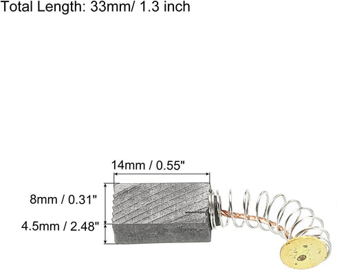 PATIKIL Carbon Brushes 0.55x0.31x2.48 Inch for Electric Motors Power Tool Angle Grinder Table Saw Spare Part Repair, 20 Pack...
