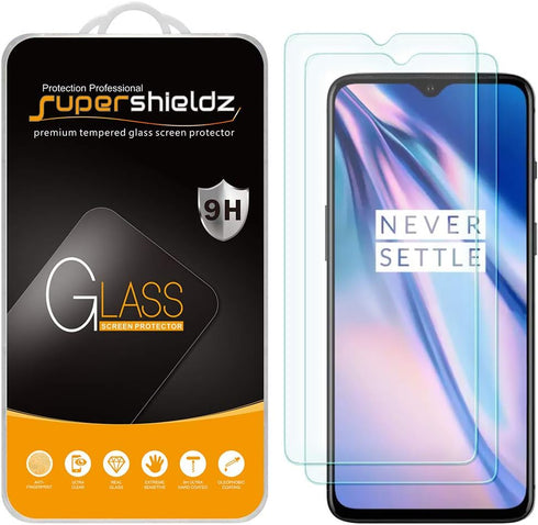 Supershieldz (2 Pack) Designed for OnePlus 7T Tempered Glass Screen Protector, 0.32mm, Anti Scratch, Bubble Free...
