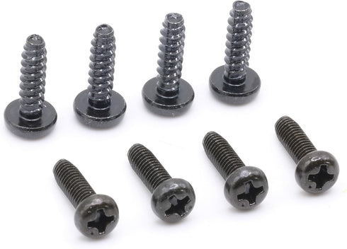 ReplacementScrews 2 Sets of Metric Screws (Model RS-198452) Pan Head - Philips Drive - Black Plated (Pack of 8)...