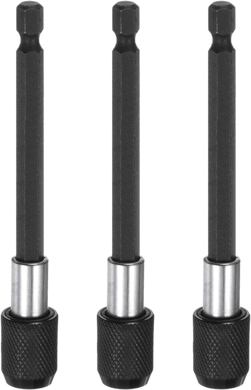 3pcs 100mm Magnetic Screwdriver Bits Holder Extension Quick Release Drill Bit Chuck Adapter with 1/4" Hex Shank for Socket Driver Adapter Power To...