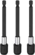 3pcs 100mm Magnetic Screwdriver Bits Holder Extension Quick Release Drill Bit Chuck Adapter with 1/4" Hex Shank for Socket Driver Adapter Power To...