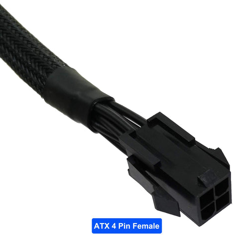 COMeap 2-Pack 4 to 8 CPU Power Adapter, ATX to Motherboard CPU 8 Pin Converter, Sleeved Cable, 9.5-inch (24cm) with ATX 4 Pin Port...