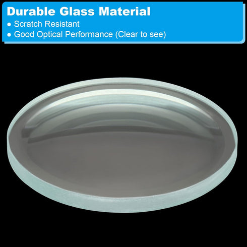 PATIKIL 12" (300mm) Focal Length Double Concave Lens, 75mm Diameter 6mm Height Glass Optically Polished Round Edges Lens for Physics Experiment, C...