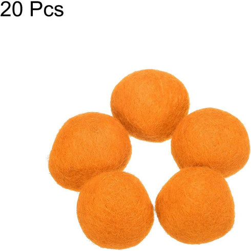 PATIKIL Wool Felt Balls Beads Wool Felting Pom 3cm 30mm Orange for Home Crafts Handcrafts Project DIY Pack of 20...