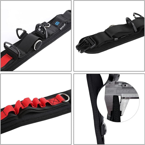 PULUZ Multi-Function Camera Waist Belt for SLR/DSLR Cameras, Adjustable Camera Waist Strap with Hook for Hanging Photography Accessories Fit for O...