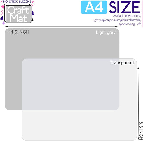 LEOBRO Silicone Mats for Crafts, 2 Pack Silicone Mat for Jewelry Resin Casting Molds, 11.69" x 8.26" Silicone Mats for Epoxy Resin, Resin Molds, D...