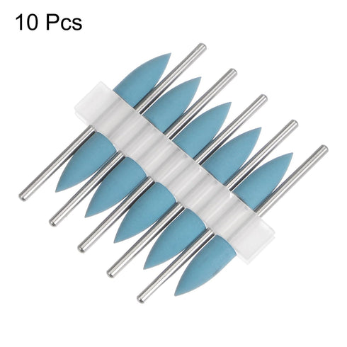 10pcs Rubber Polishing Bit Silicone Buffing Wheels 2000 Grit 6mm Dia Mounted Grinding Head for Electric Grinder Rotary Tool, Tapered Shape...