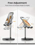 LISEN Cell Phone Stand Adjustable Phone Holer for Desk, Home Office Desk Accessories for iPhone 15 Stand Essentials Organization Fits All Mobile P...