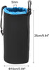 PATIKIL Camera Lens Bag, 3.9" IDx9.8 H Drawstring Lens Pouch with Thick Protective Neoprene, Lens Case for DSLR Camera Lens, Water Coffee Cups, Bl...