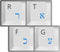 HQRP 2-Pack Hebrew Blue Keyboard Stickers on Transparent Background, for All Keyboards PC Desktops Laptop Notebook...