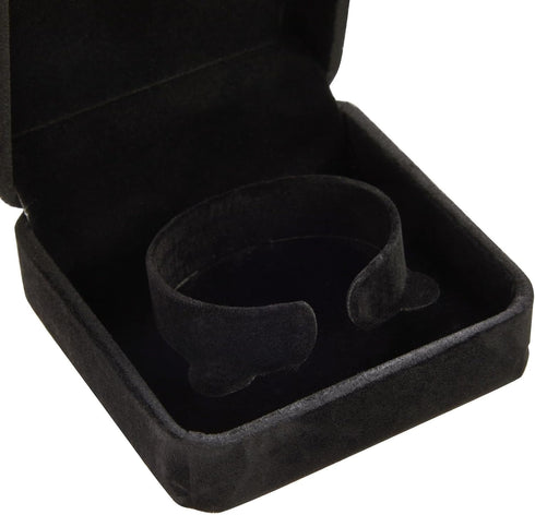 Juvale Small Velvet Jewelry Gift Box for Women, Bracelets, Rings, Earrings, Necklace (Black, 3.5 x 3.5 x 1.9 In)...