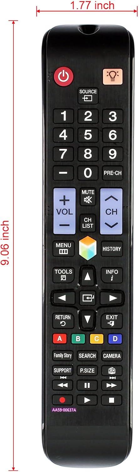 AA59-00637A Replaced Remote fit for Samsung Smart 3D LCD LED TV AA59-00637A AA59-00638A BN59-00857A AA59-01041A AA59-00580A...