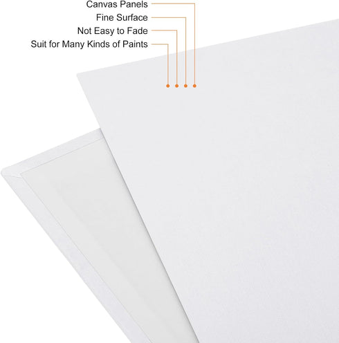 PATIKIL Paint Canvases for Painting, 6 Pack 4x4 Inch Square Wood Frame Stretched Blank Art Canvas Board Panels for Acrylic, Oil, Tempera Painting,...