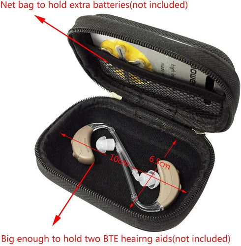Earphone Case Portable Oxford Bag Holder with Two-Way Zipper for IEM, Earmold, Hearing Protector and Most Earphones...