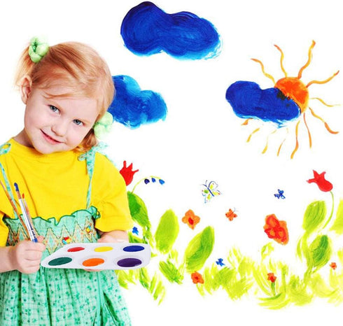 30 PCS White Plastic Paint Palettes 6 Well Rectangular Watercolor Palette Painting Tray for Painting Party, DIY Craft and Art Painting...