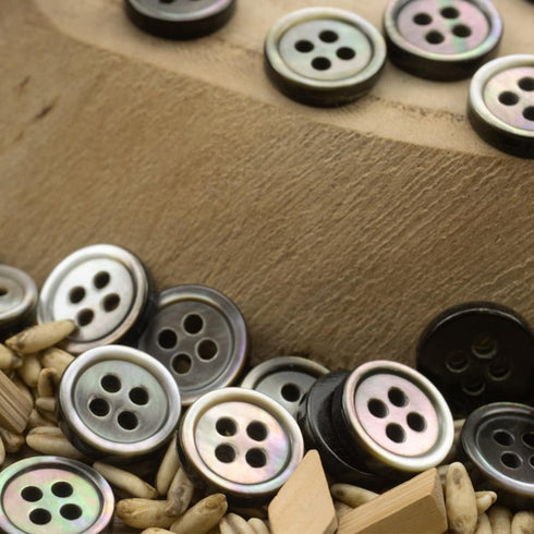 20 Pieces Genuine Black Mother of Pearl Buttons for Shirts Dresses Polo DIY Craft (Diameter 10MM)...