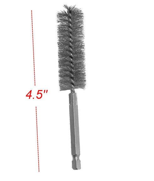 4pc Stainless Steel ALAZCO 5/8" Wire Brush for Power Drill Impact Driver Cleaning Wire Brush Stainless Steel Bore Brush - Hex Shank...