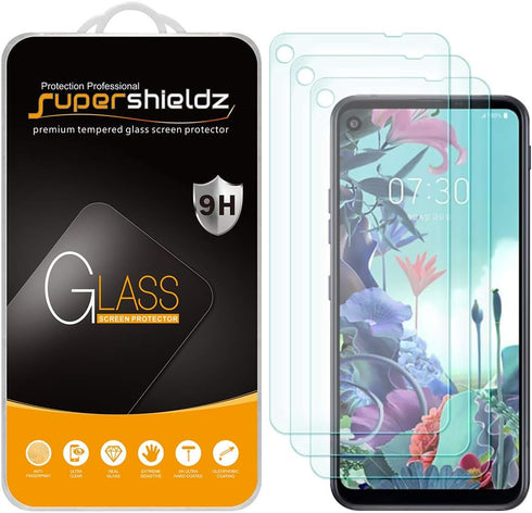 Supershieldz (3 Pack) Designed for LG Q70 Tempered Glass Screen Protector, 0.33mm, Anti Scratch, Bubble Free...