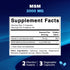 Vitamatic MSM 2000 mg with Vitamin C 75mg per Serving - 180 Veg Capsules - Vitamin C Aid in better absopriton of MSM (Methylsulfonylmethane) - Non...