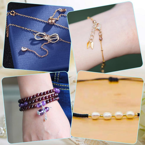 2100 Pieces Brass Tube Crimp Beads and Bead Crimping Pliers findTop Knot Covers, Crimp Bead Covers, Crimp Tubes and Wire Guardians with Crimping P...