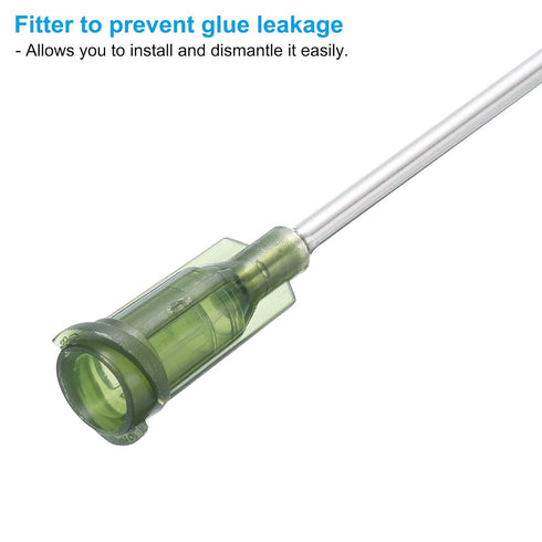 PATIKIL 14Ga x 1.5 Inch Dispensing Needle Tips, 50Pcs Stainless Steel and Plastic Glue Needle Tube Blunt Tips with Luer Lock for Glue Oil Applicat...