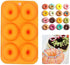 6-Cavity Silicone Cookie Molds Set of 2, Non-Stick Donut Mold Full-Sized Safe Baking Tray Maker Baking Pan for Cake Biscuit Bagels Muffins- Heat R...