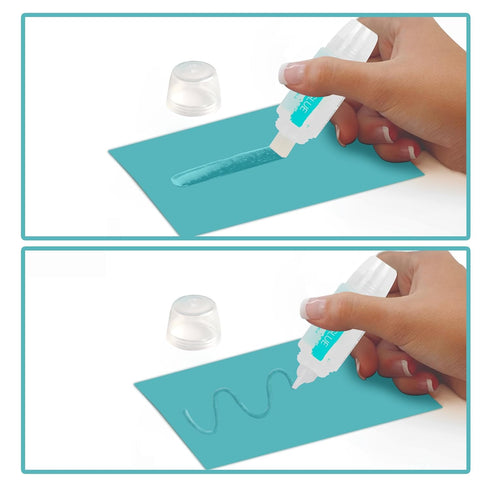 Darice Liquid Glue 3 Pack - 1 Oz Adhesive Glue for Scrapbooking Photo Mounting - Crafting Glue with Dual Tip Dispenser for Precise to Full Coverag...