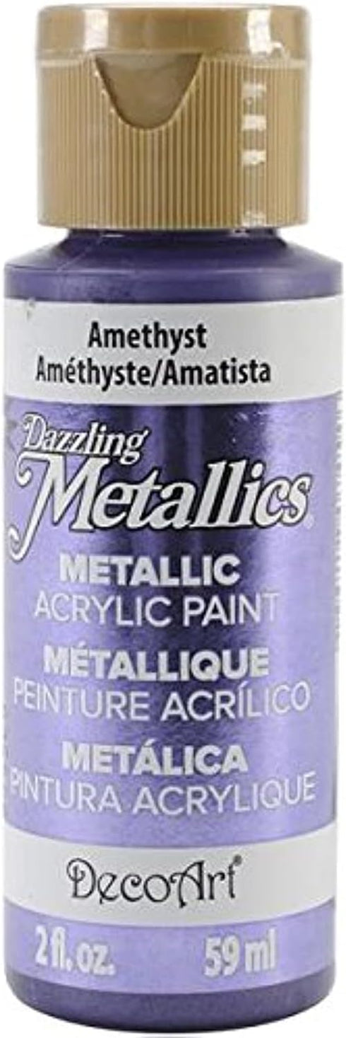 DecoArt DA321-3 Dazzling Metallics Paint, 2-Ounce, Amethyst...