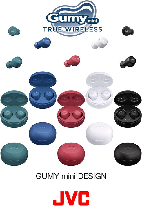 JVC Gumy Mini True Wireless Earbuds Headphones, Bluetooth 5.1, Water Resistance(IPX4), Long Battery Life (up to 15 Hours) - HAZ55TA (Blue)...