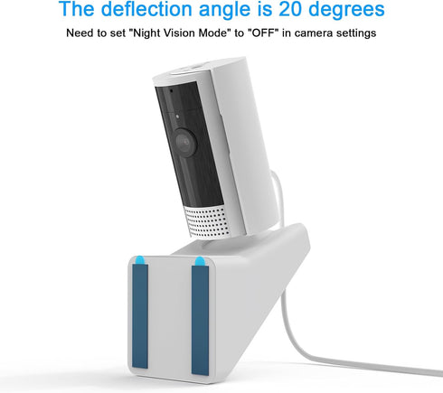 HOLACA Window Mount for Ring Indoor Cam (1st Gen), (2nd Gen),20 Degrees Tilt (Up/Down/Left/Right) Strong Adhesive Flexible Mounting Bracket for In...