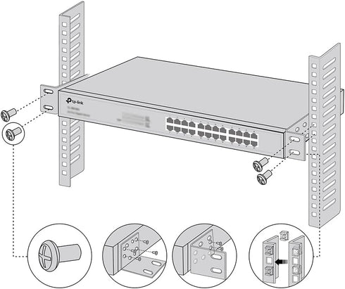 TP-Link RackMount Kit-13 Mounting Bracket| Compatible with TP-Link 13-inch Rackmount Switches, Routers, Controllers and Other Products | Sturdy Me...