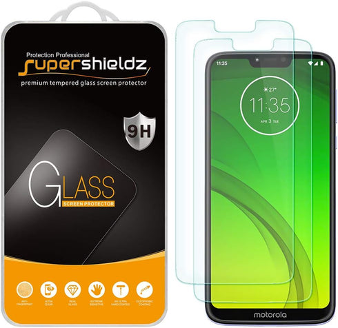 Supershieldz (2 Pack) Designed for Motorola (Moto G7 Power) Tempered Glass Screen Protector, 0.33mm, Anti Scratch, Bubble Free...