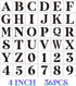 Letter Stencils for Painting On Wood,4 inch Alphabet Stencils Letter Number Stencil Templates for Wall Signs Door Fabric...