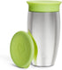 Munchkin Stainless Steel Sippy Cups for Toddlers 1-3, Spill Proof Miracle 360 Cup, Insulated, 10 Ounce, Green...